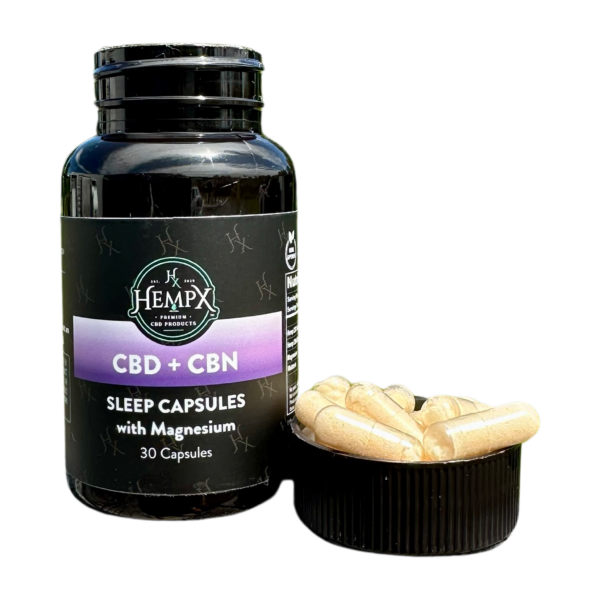 Photograph of product: HempX - CBD + CBN + Magnesium Sleep Capsules
