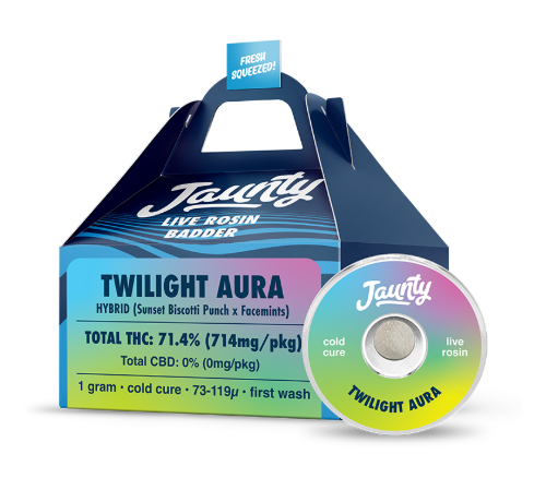 Photograph of product: Jaunty Twilight Aura Live Rosin Badder