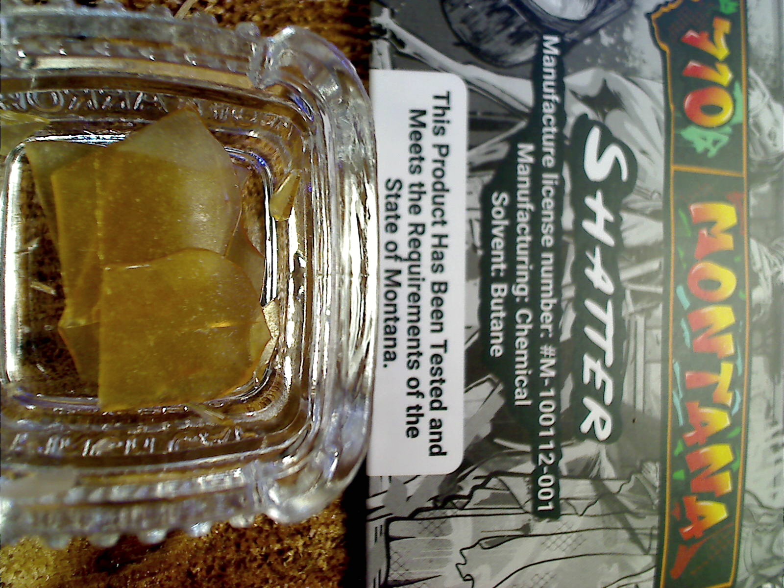 Photograph of product: Lemon Sour Diesel Shatter
