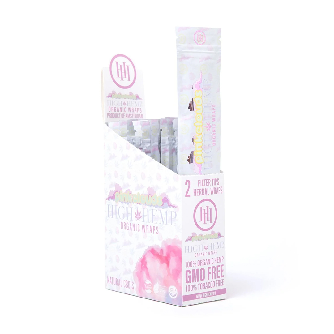 Photograph of product: High Hemp | 2pk Hemp Wraps | Pink Clouds (Cotton Candy)