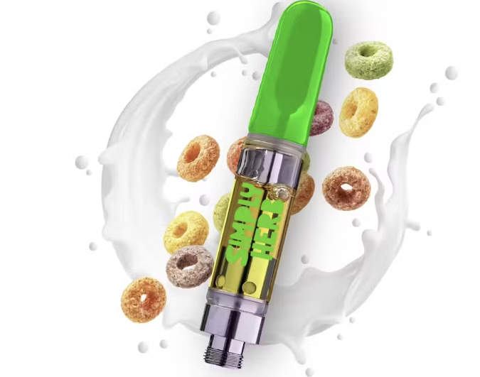 Photograph of product: Simply Herb Fruity Loops (H) Distillate Vape Cartridge 1g