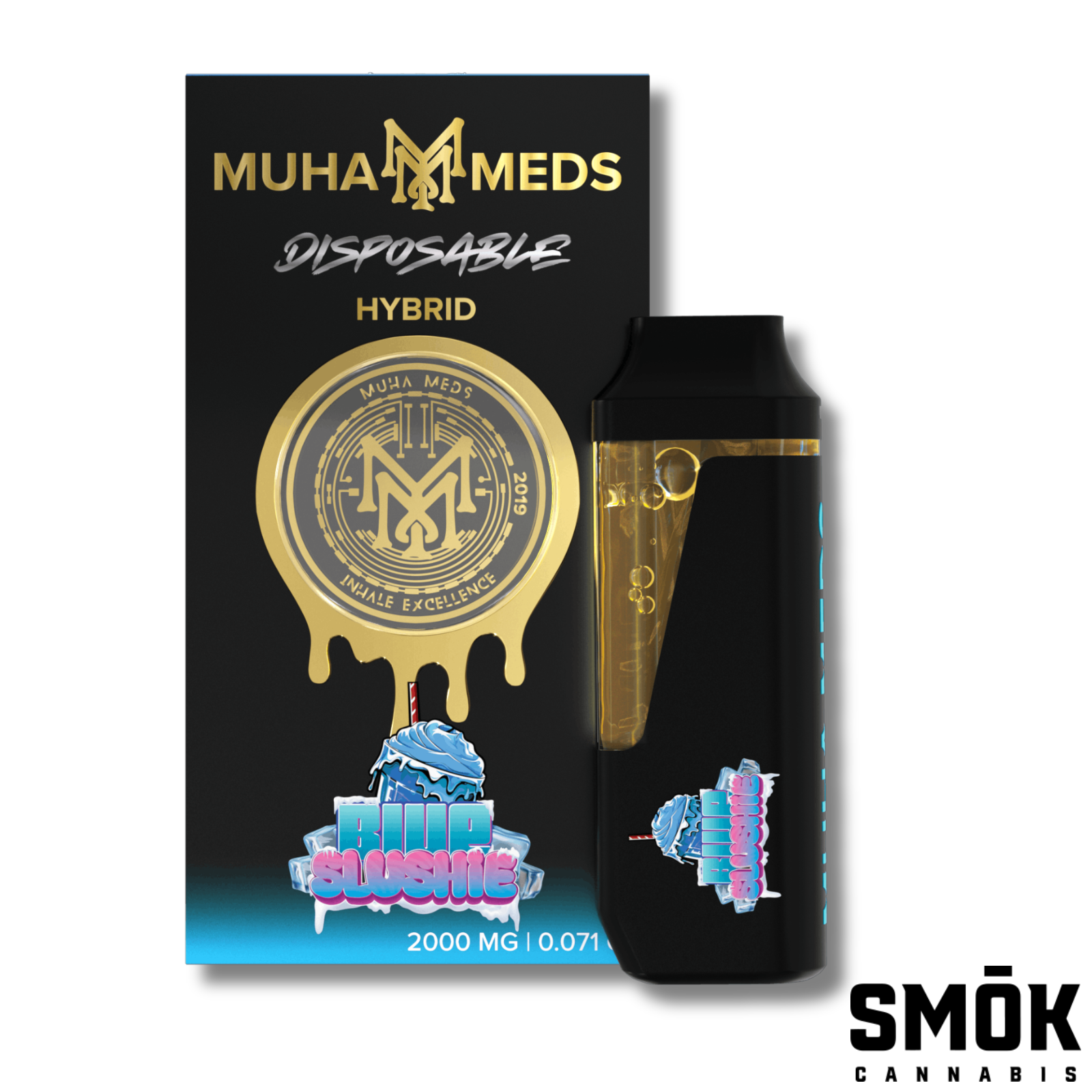 Photograph of product: Muha Meds Disposable Hybrid Blue Slushie