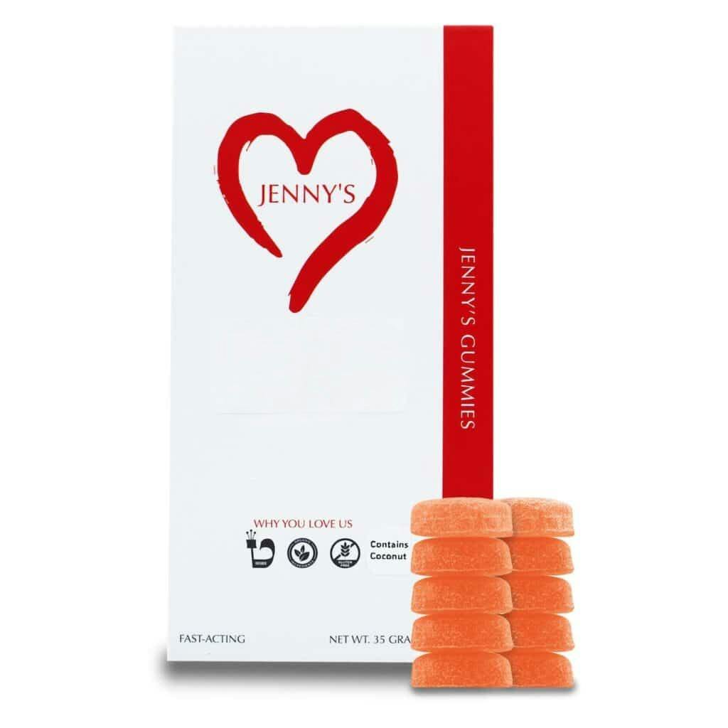 Photograph of product: Exotic Passion Fruit Mango 2:1 TH-oui/CBN | 10pk Gummies | 100mg
