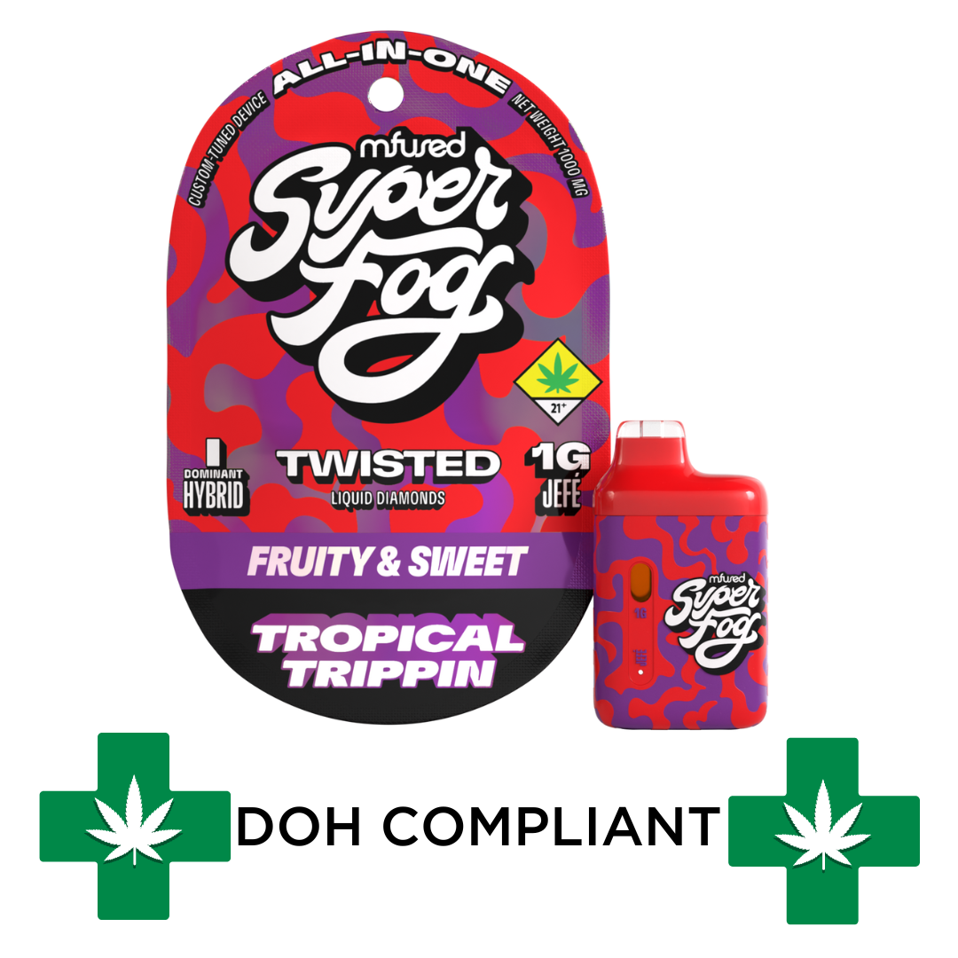 Photograph of product: DOH | Tropical Trippin Super Fog Twisted Disposable Cartridge | 1g