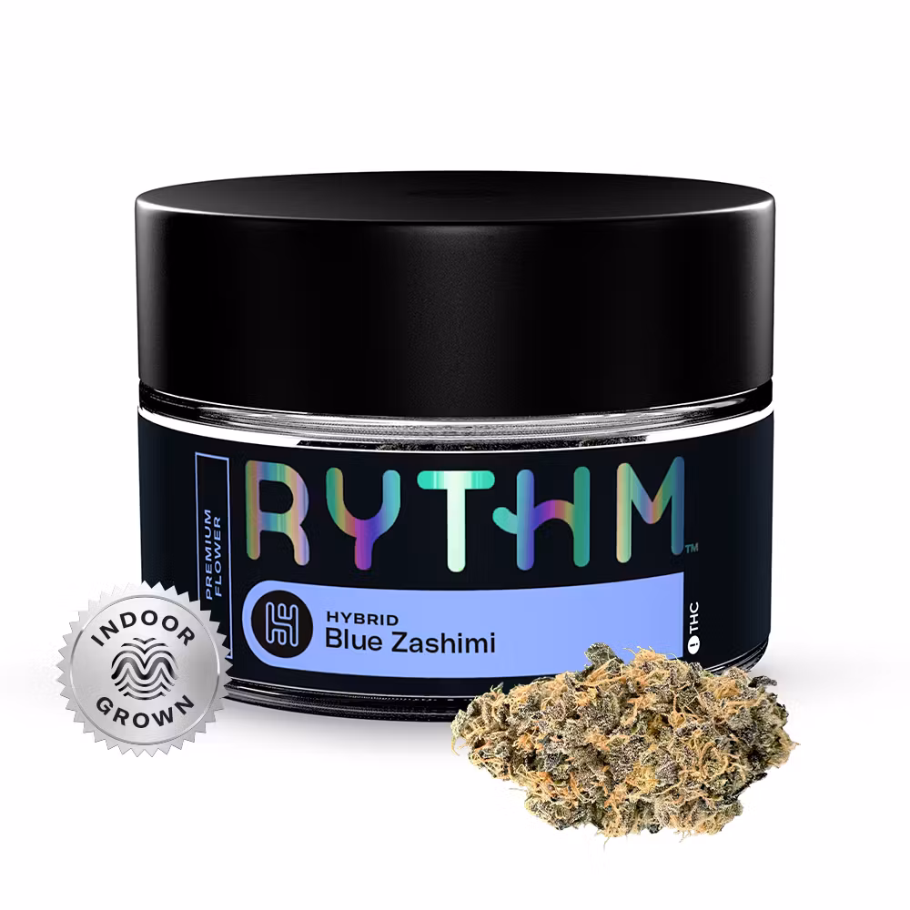 Photograph of product: Rythm - Blue Zashimi (H) - 19.38% - Flower - 3.5g