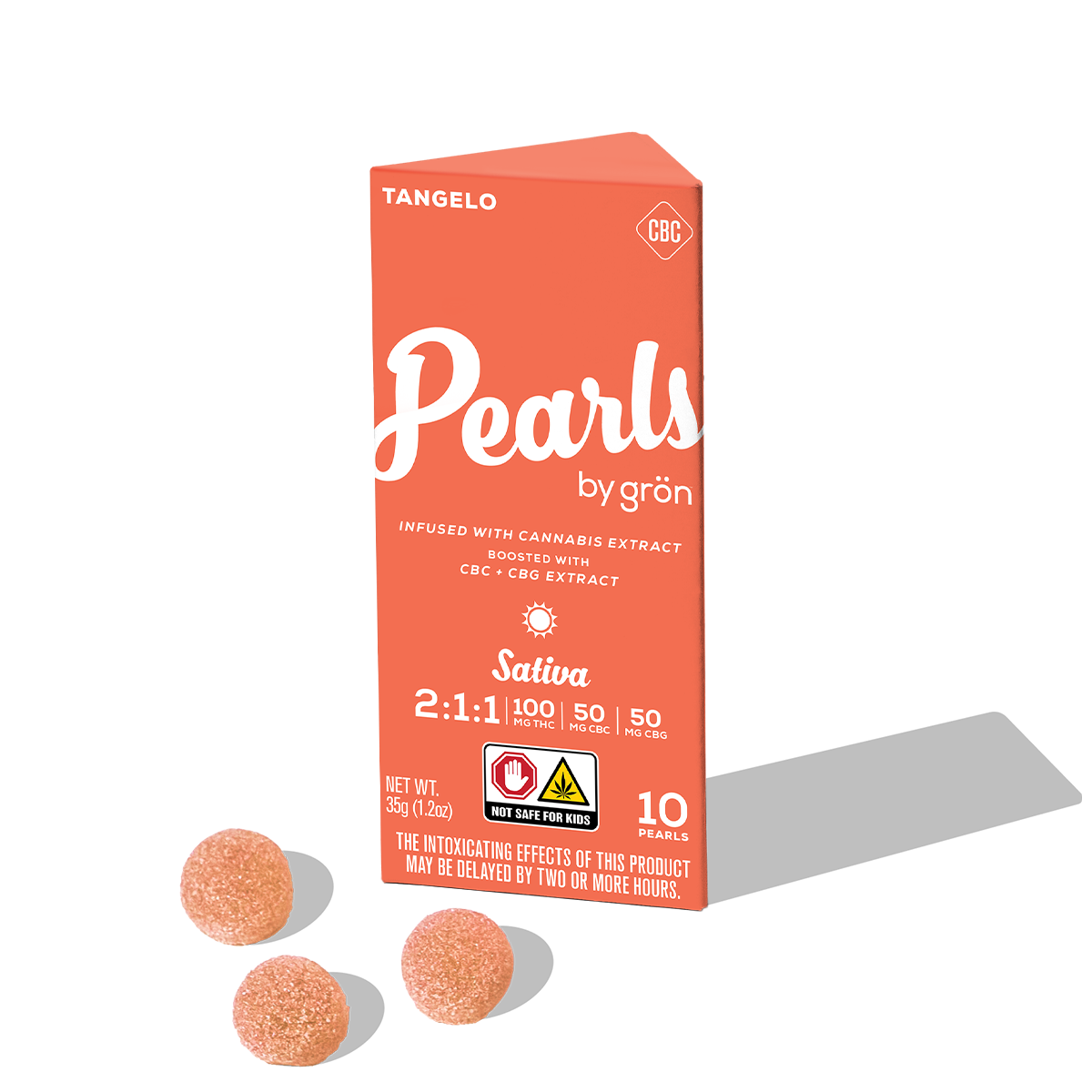 Photograph of product: 2:1:1 Tangelo Pearls - TH-oui/CBC/CBG - Oui'd