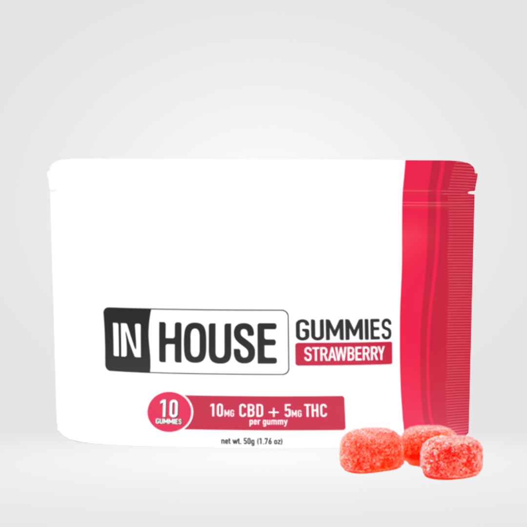 Photograph of product: (IH) Strawberry 1:1 Fast Acting Gummies 10mg/10pk