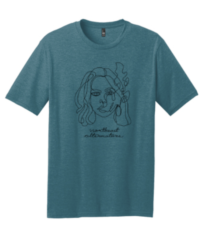 Photograph of product: Girl Smoke Teal w/Black T-shirt (XL)