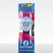 Photograph of product: Twisted Hemp - 4 Hemp Wraps (Blue Raspberry Cherry)