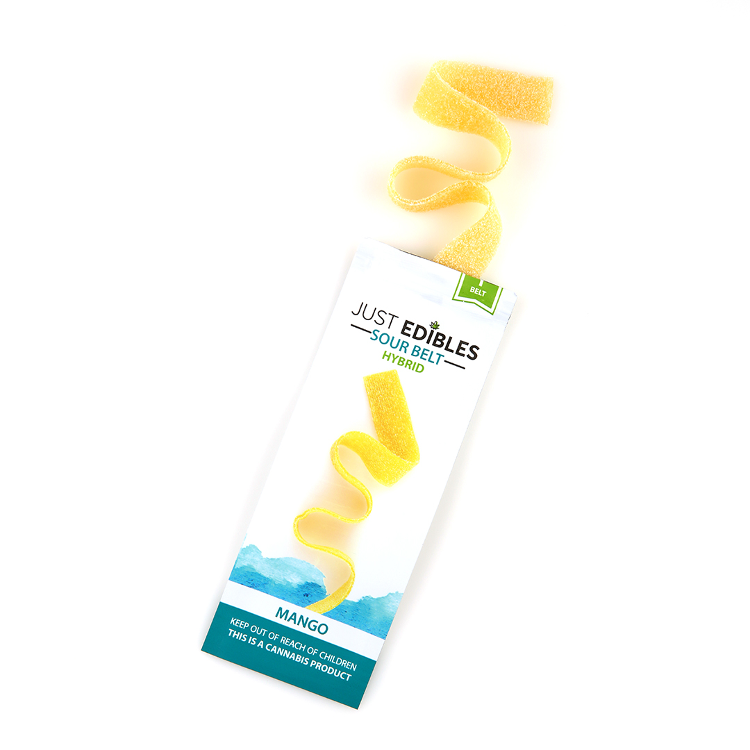 Photograph of product: Just Edibles | Mango Sour Belt 100mg