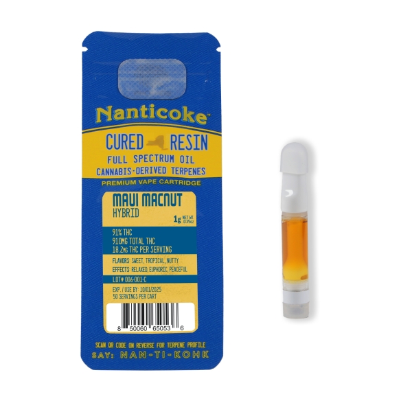 Photograph of product: Maui Macnut | 1g Cured Resin Cartridge