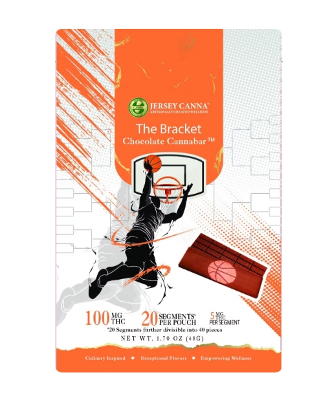 Photograph of product: The Bracket Milk Chocolate Cannabar | Chocolate | 20 x 5mg