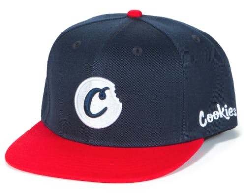 Photograph of product: C Bite Logo Snapback - Navy / Red - 