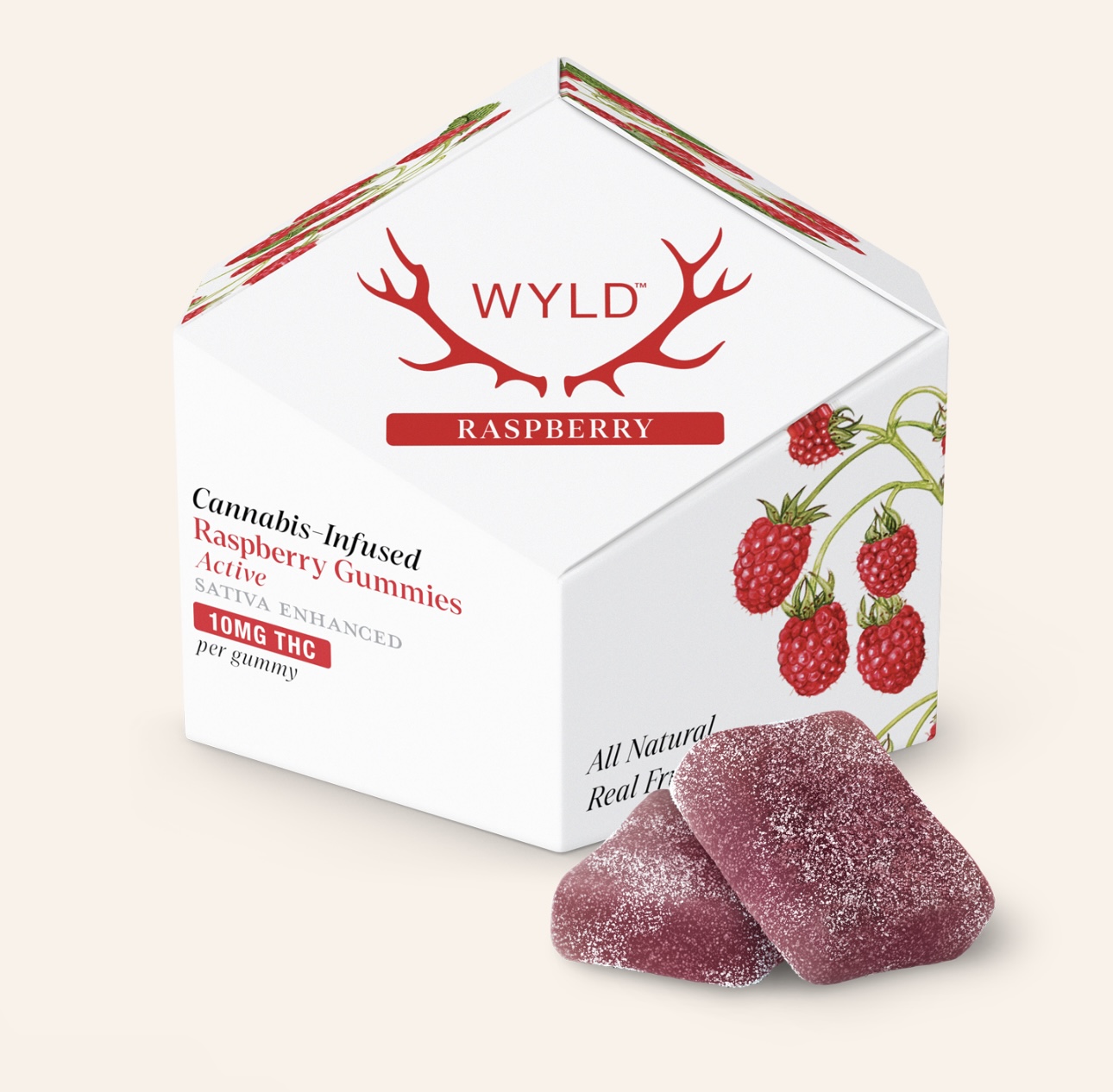 Photograph of product: AU Wyld: Raspberry 200mg Gummies