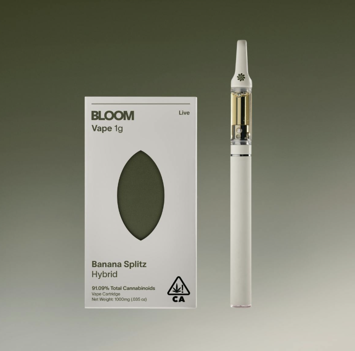 Photograph of product: BLOOM BANANA SPLITZ LIVE CARTRIDGE 1G