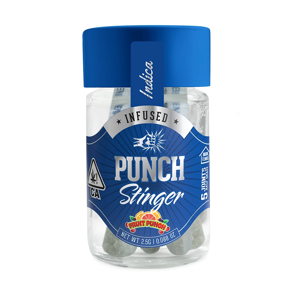 Photograph of product: STINGERS | FRUIT PUNCH INFUSED 5 PACK | 2.5G