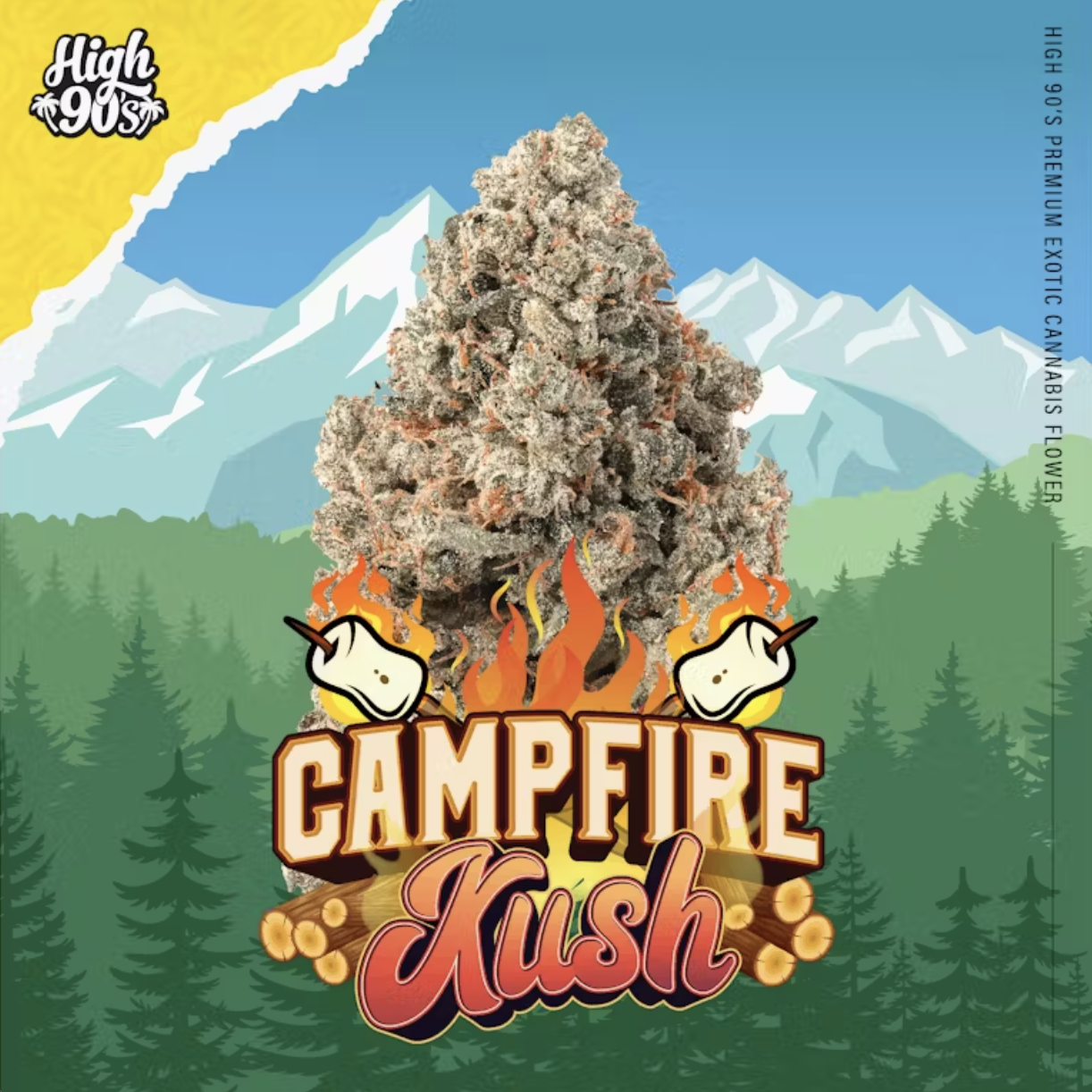 Photograph of product: High 90s - Campfire Kush Flower (3.5g)