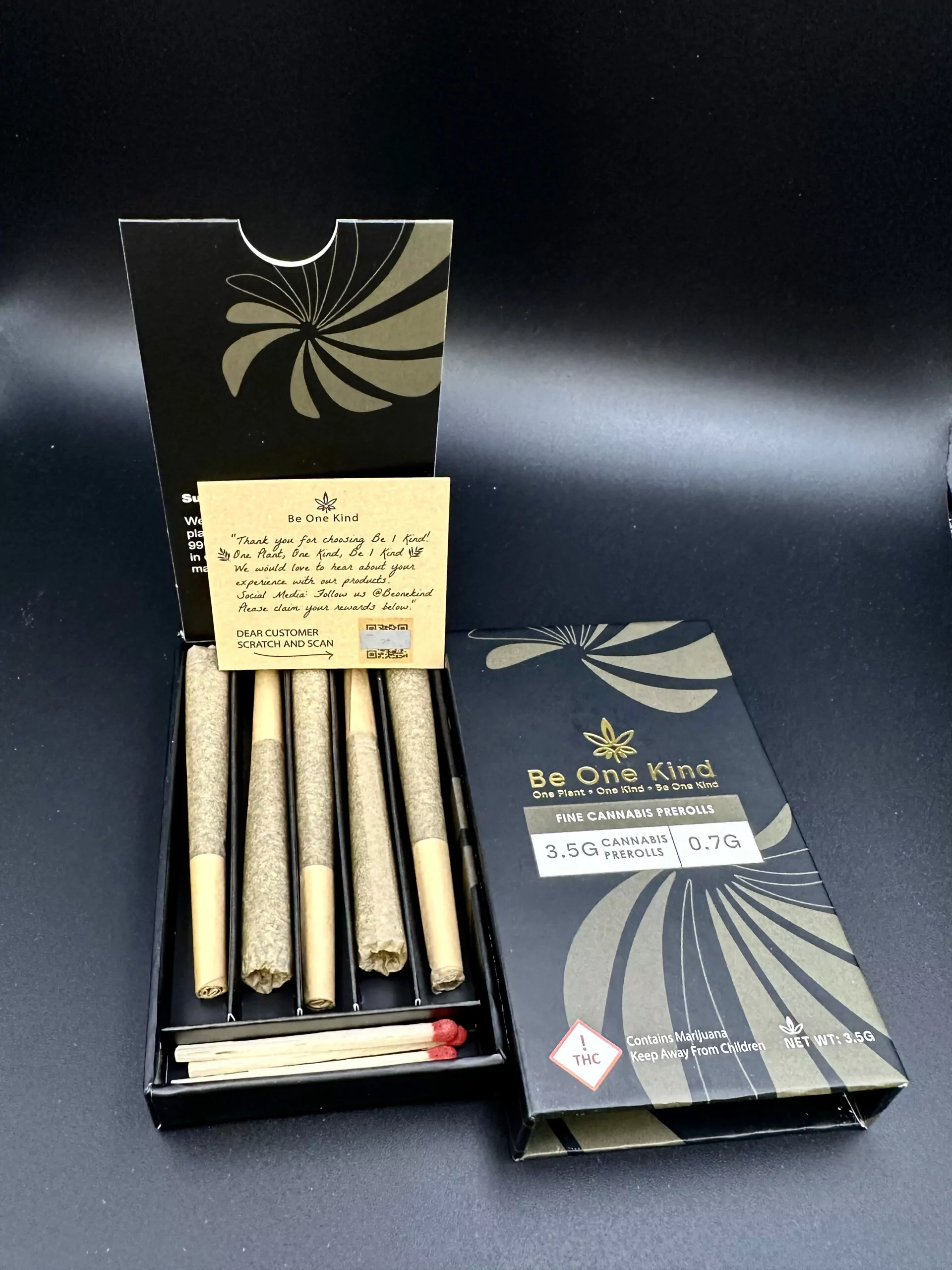 Photograph of product: Be1Kind - 5 Pack Pre-rolls - Superboof