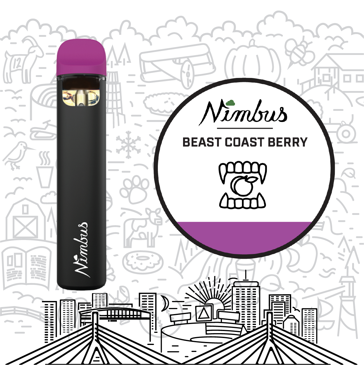 Photograph of product: Beast Coast Berry Disposable Vape | 0.5g