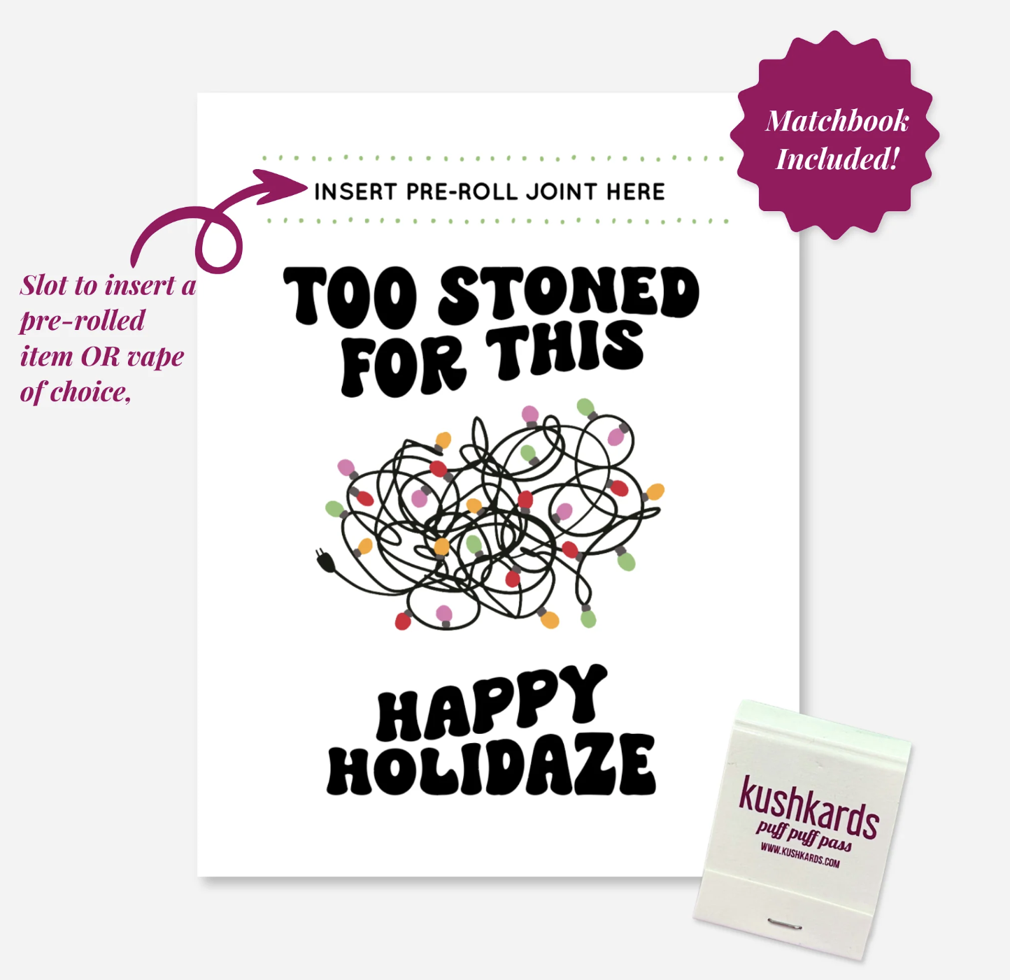 Photograph of product: KushKards | Greeting Card with Pre-Roll Holder
