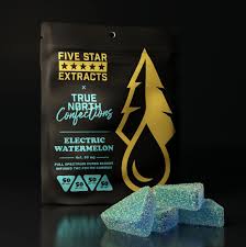 Photograph of product: 5 Star Extracts x True North | Electric Watermelon 4x50mg Gummies