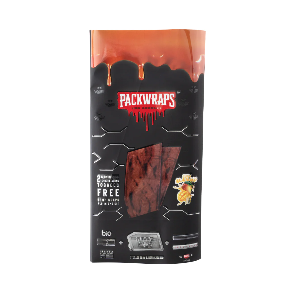 Photograph of product: Packwoods  Packwraps x Twisted Hemp All-In-One Wrap Kit - Mango
