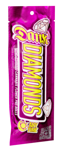 Photograph of product: Dank Diamonds Pre-Roll 1pk/1.5g Diamond Infused- Pear Cut