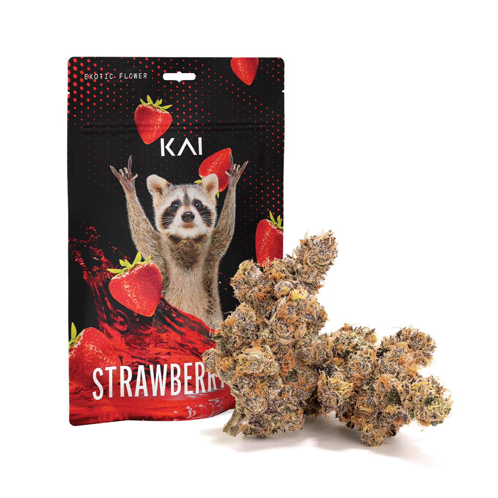Photograph of Product: KAI CANNABIS | Prepackaged | Strawberry Gary - 3.5g