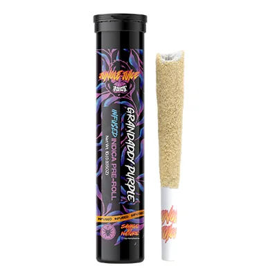 Photograph of product: Jungle Juice - Grandaddy Purple - Tarantula Pre-Roll - 1g (I)