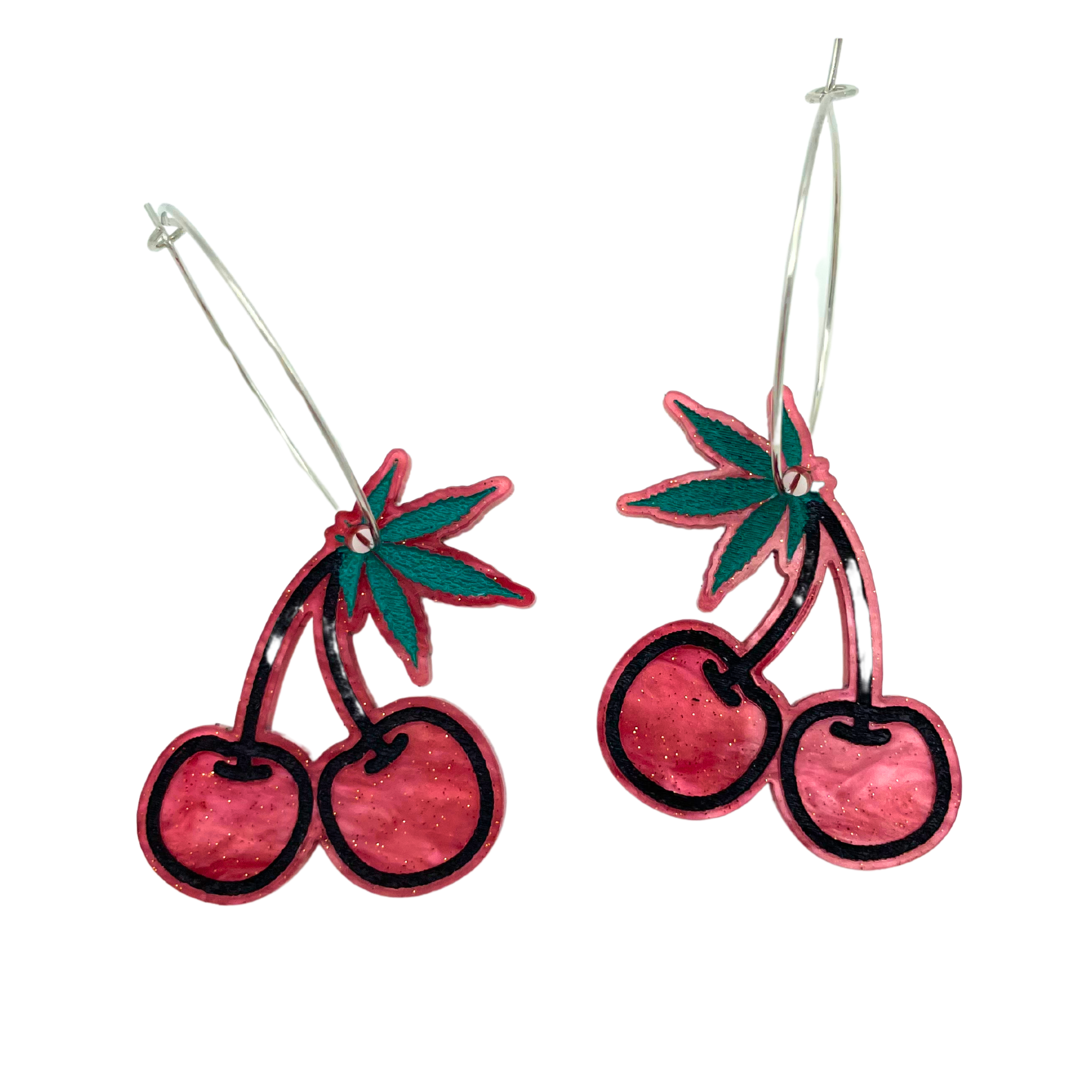 Photograph of Product: Cherry Kush Hoop Earrings