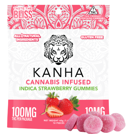 Photograph of product: Strawberry Indica Gummies 10pk