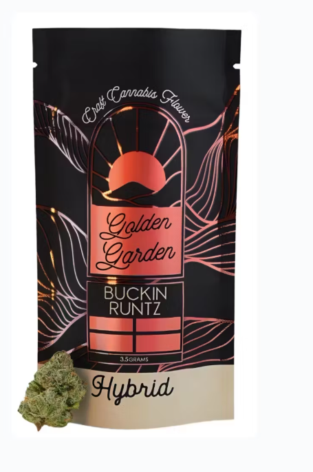 Photograph of product: Golden Garden | 3.5g Premium Flower | Buckin Runtz