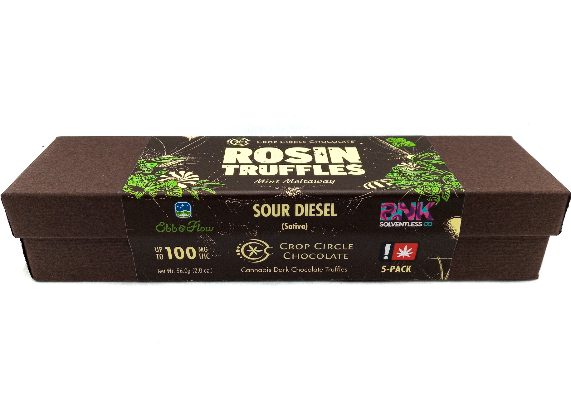 Photograph of product: Crop Circle | 5 pk | Rosin Truffles | Mint | 100mg