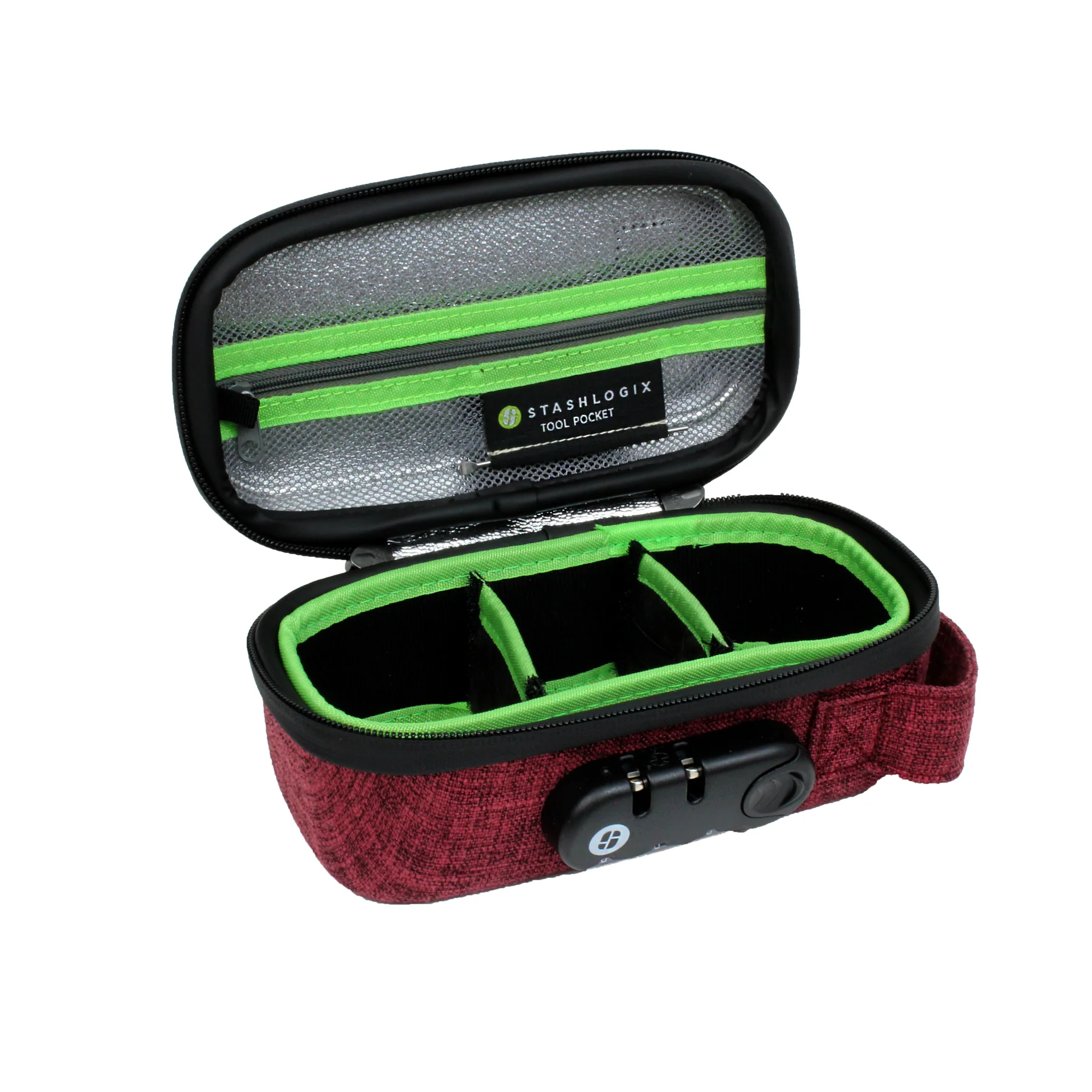 Photograph of product: StashLogix Silverton Stash Container, Small - Maroon