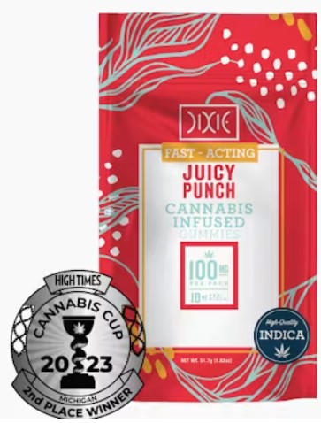 Photograph of product: Dixie Gummy Fast Acting - Juicy Punch 200mg