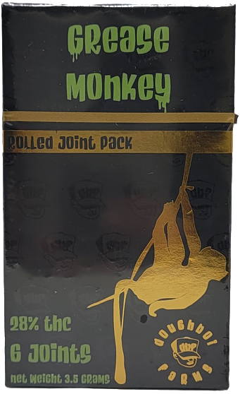 Photograph of product: Grease Monkey | .58g Pre-Roll 6-Pack | Doughboi