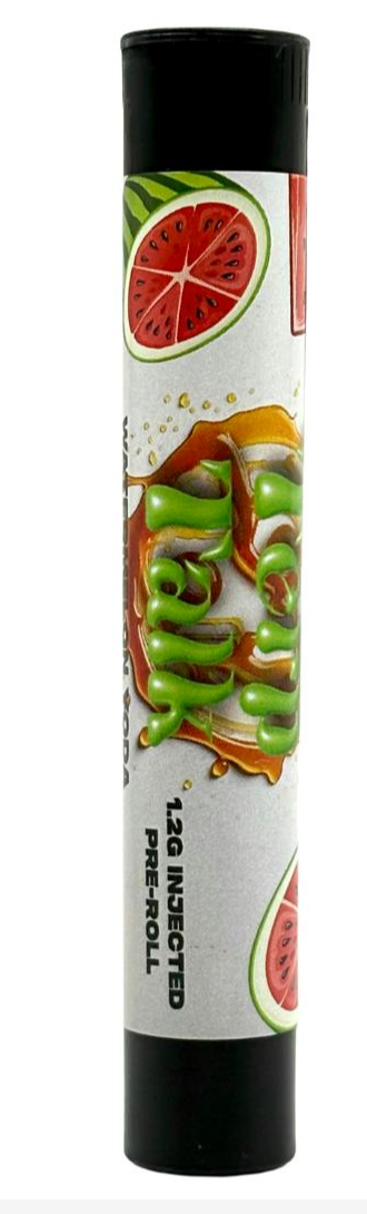 Photograph of product: Terp Talk/ Watermelon Yoda/ 1.2G Injected Pre-roll