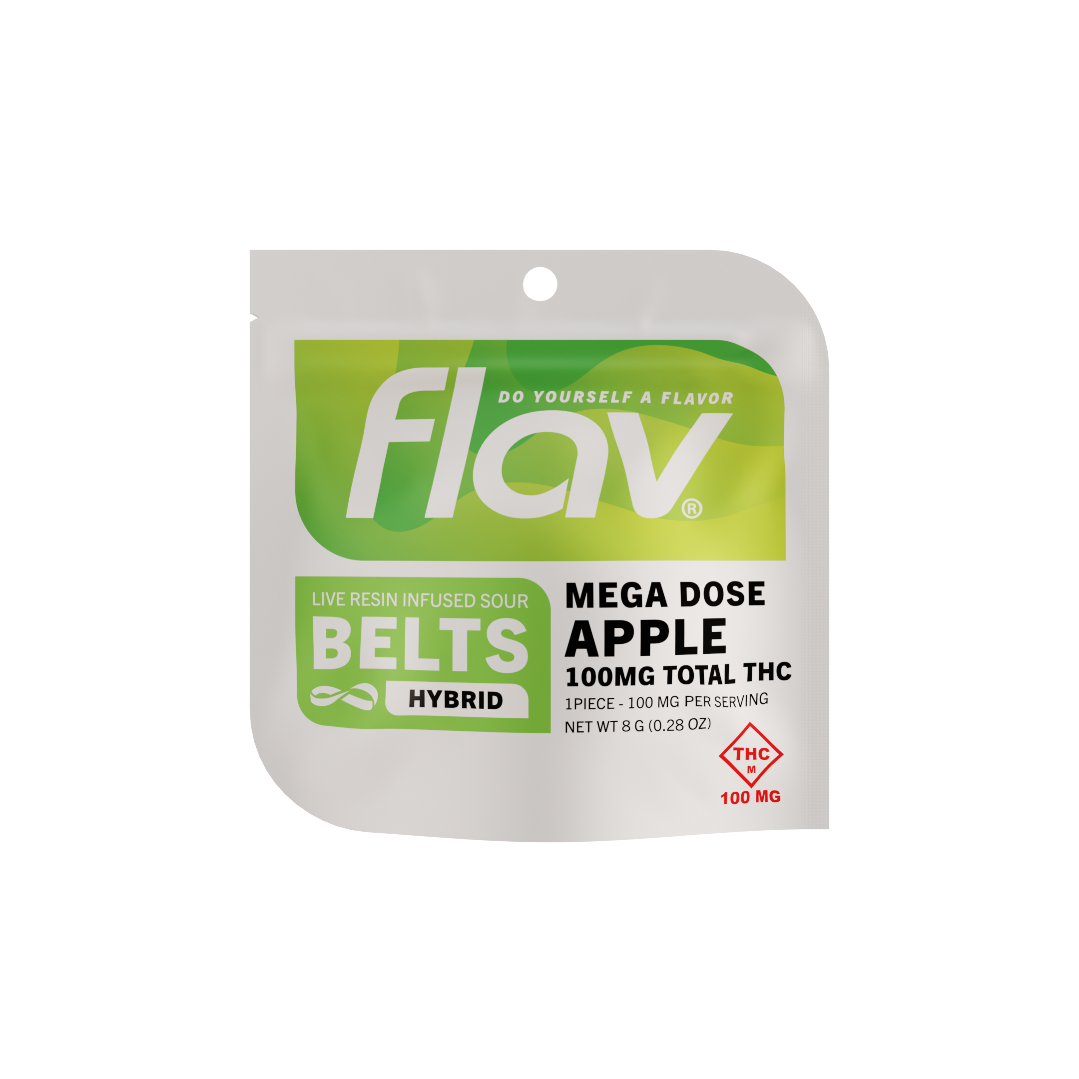 Photograph of product: Mega Belt - Apple - 100mg - Live Resin