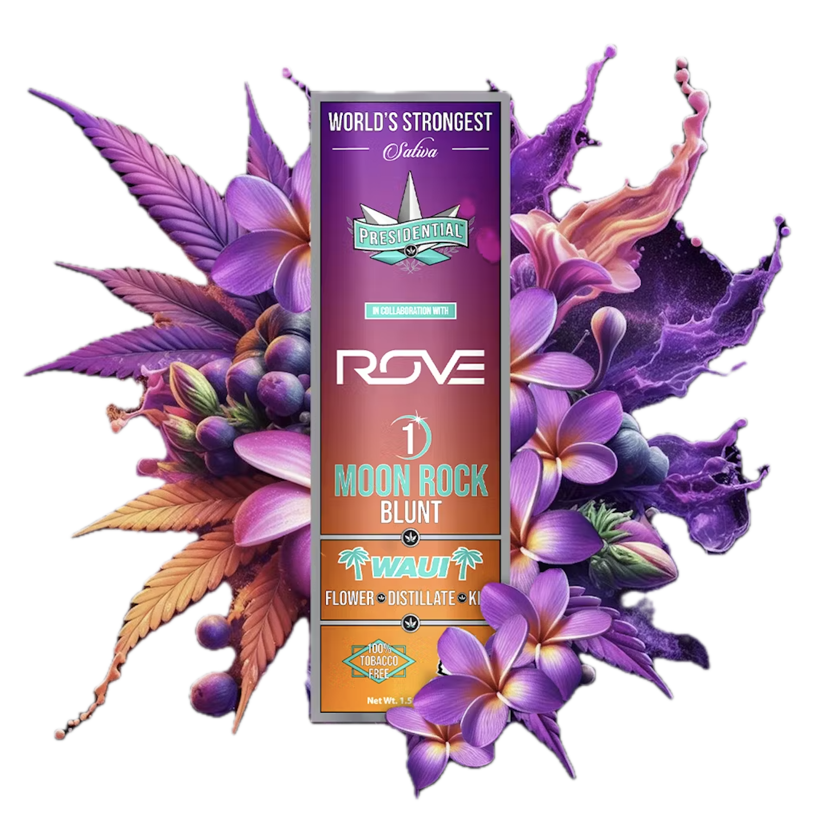 Photograph of product: Presidential x Rove Waui Moon Rock 1.5g Infused Blunt