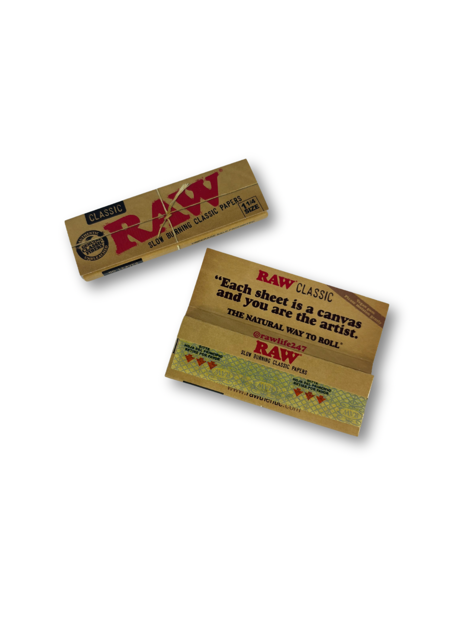 Photograph of product: Raw Classic Rolling Papers 1 1/4