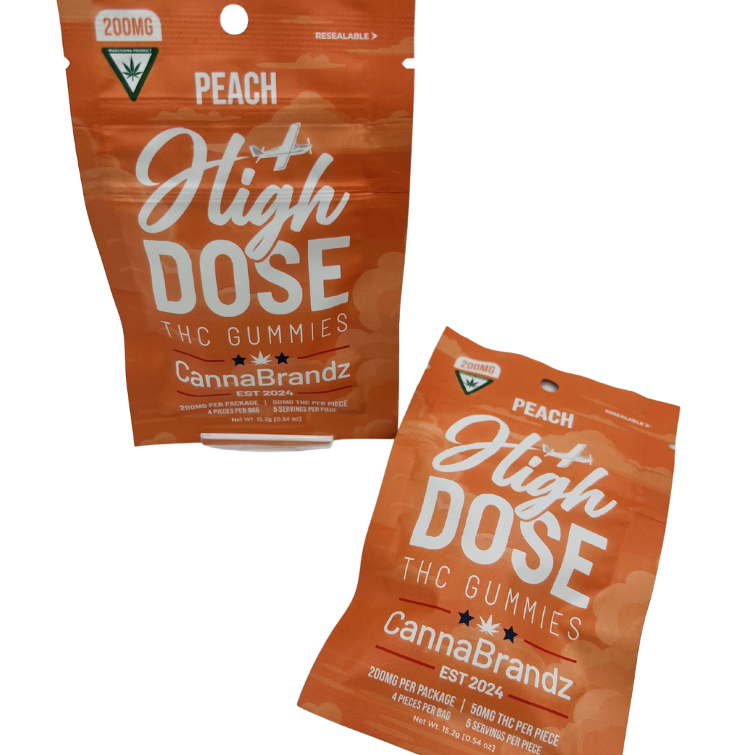 Photograph of product: High Dose - 200mg Gummies - Peach