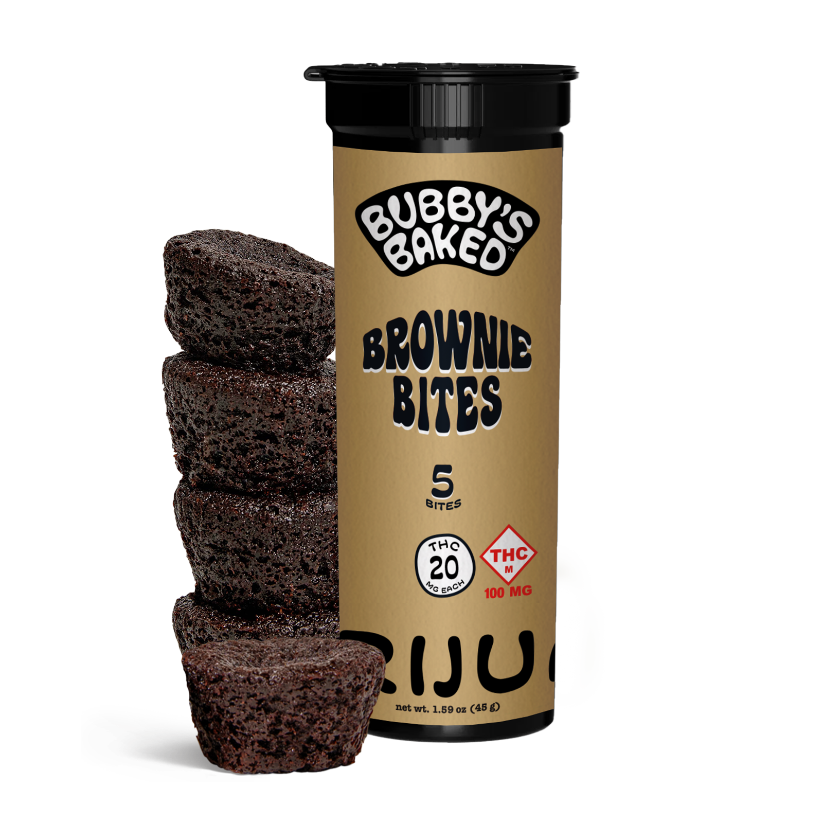 Photograph of product: Bubby's Baked | Brownie Bites | 100mg (5pk)