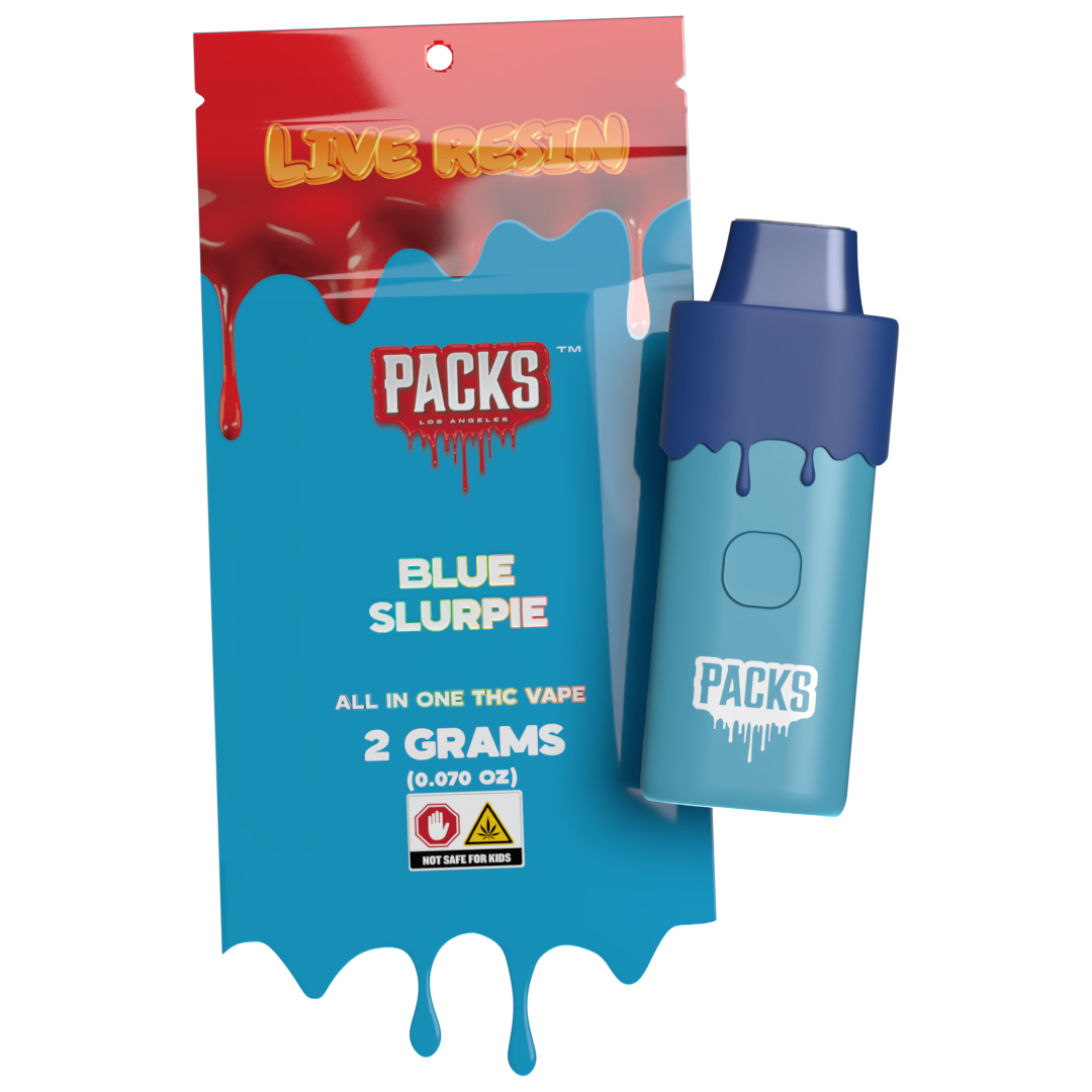 Photograph of product: Pack Pods | Blue Slurpie |  2G Disposable Vape