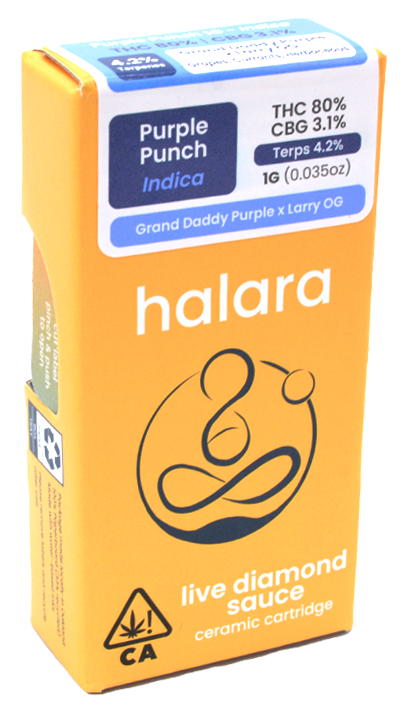 Photograph of Product: Halara | Purple Punch LDS | 1G Cartridge