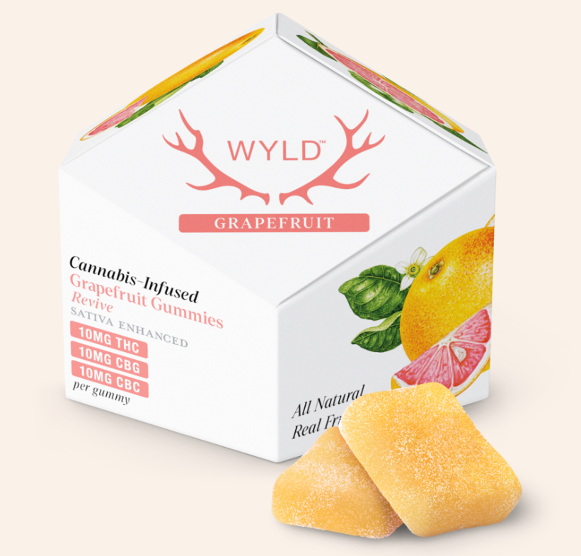 Photograph of product: Grapefruit | Gummy | 1:1:1 CBC:CBG:TH-oui | 10pk/100mg:100mg:100mg