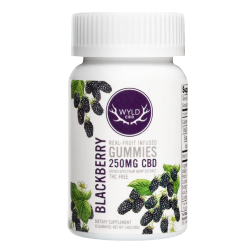 Photograph of product: Blackberry Gummies 250mg CBD Gummies by Wyld