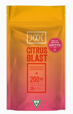 Photograph of product: Dixie - Citrus Blast Gummies 200mg