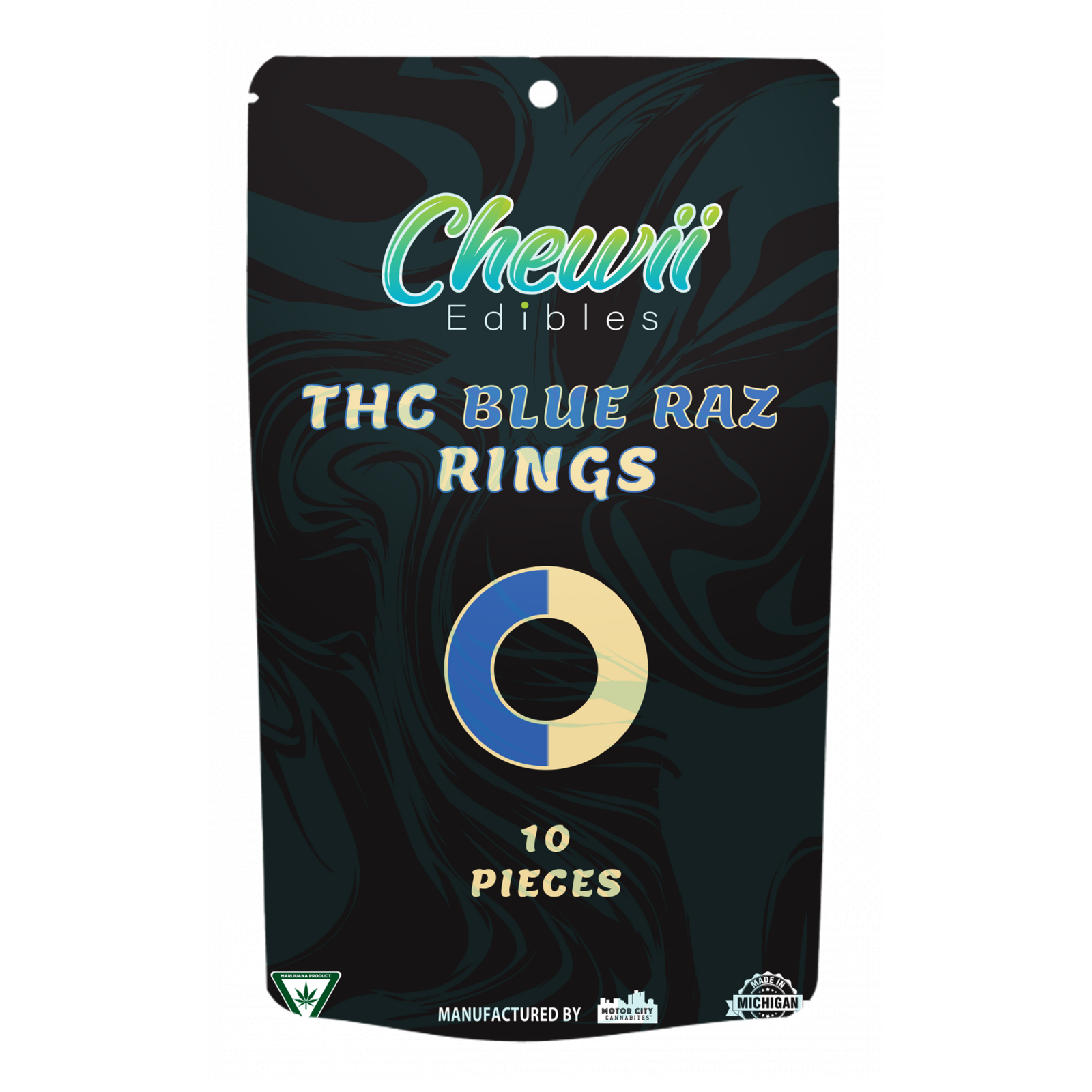 Photograph of Product: Chewii | 200mg Chewii Rings | Blue Razz