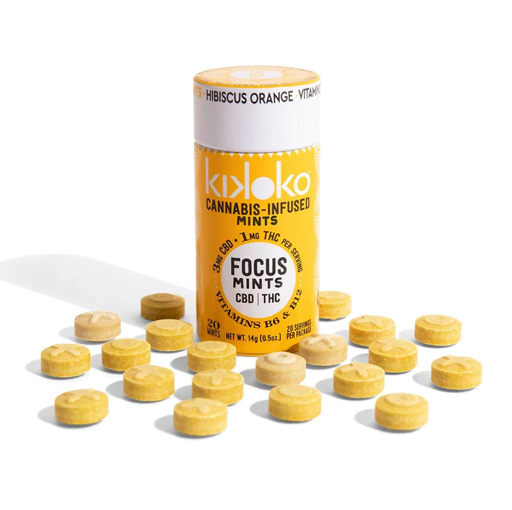Photograph of product: KIKOKO LITTLE HELPERS FOCUS BOTANICAL MINTS CBD 3:1 20MG
