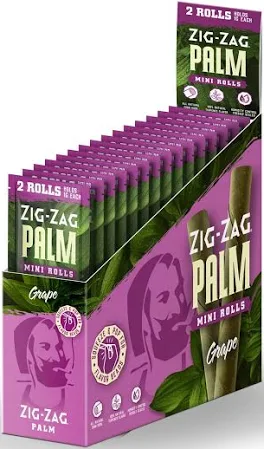 Photograph of product: CannaDevices | ZigZag Mini Palm Rolls | Grape | 2pk